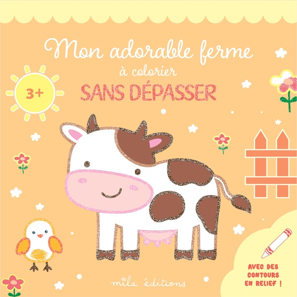 Mon adorable ferme à colorier sans dépasser. Avec des contours en relief !