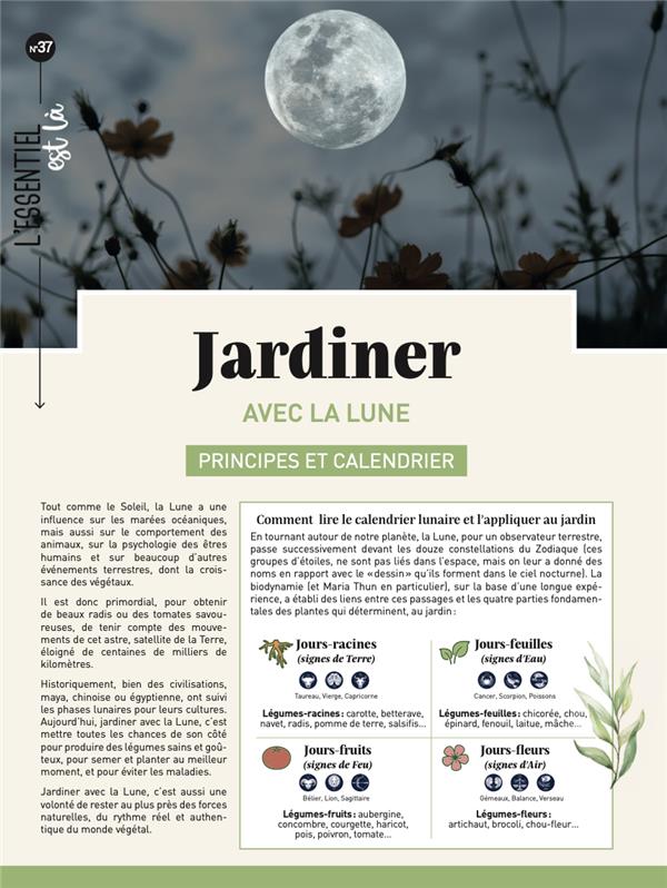 Jardiner avec les phases de la lune . Principes et calendrier, d'octobre 2022 à septembre 2023