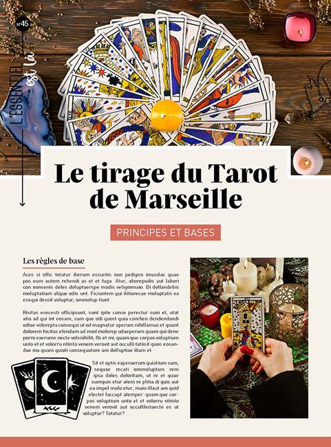 Le tirage du tarot de Marseille