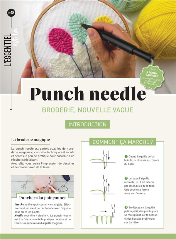 Punch needle. Broderie, nouvelle vague