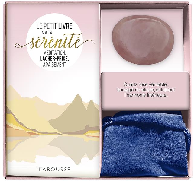 Coffret ma petite pierre de sérénité. Méditation, lâcher-prise, apaisement. Avec 1 véritable quartz