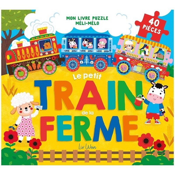 Le petit train de la ferme. Mon livre puzzle méli-mélo