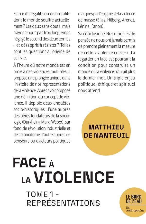 Face à la violence. Tome 1, Représentations