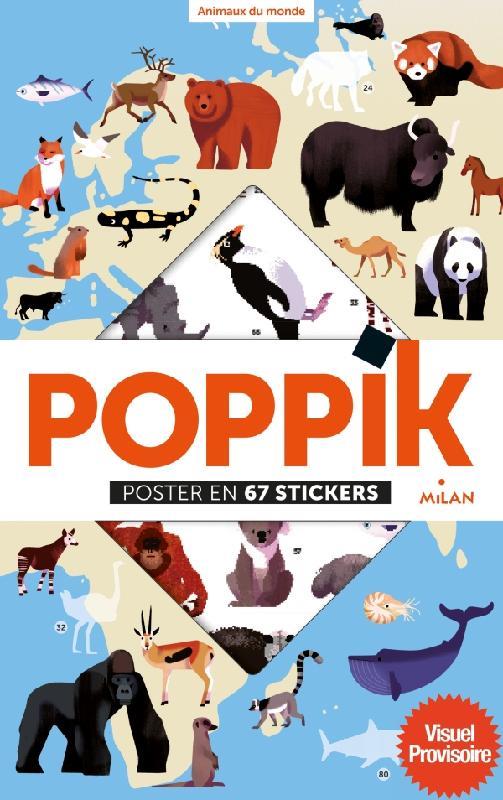 Animaux du monde. Poster en 76 stickers