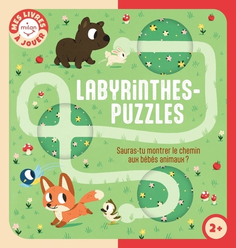 Labyrinthes-puzzles. Sauras-tu montrer le chemin aux bébés animaux ?