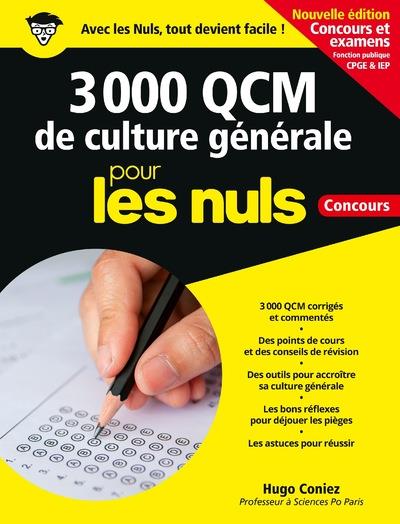 3 000 QCM de culture générale pour les nuls