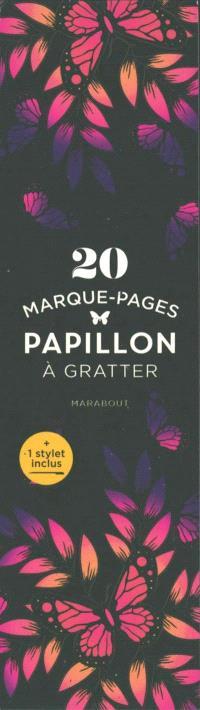 20 Marque-pages Papillon à gratter. Avec 1 stylet