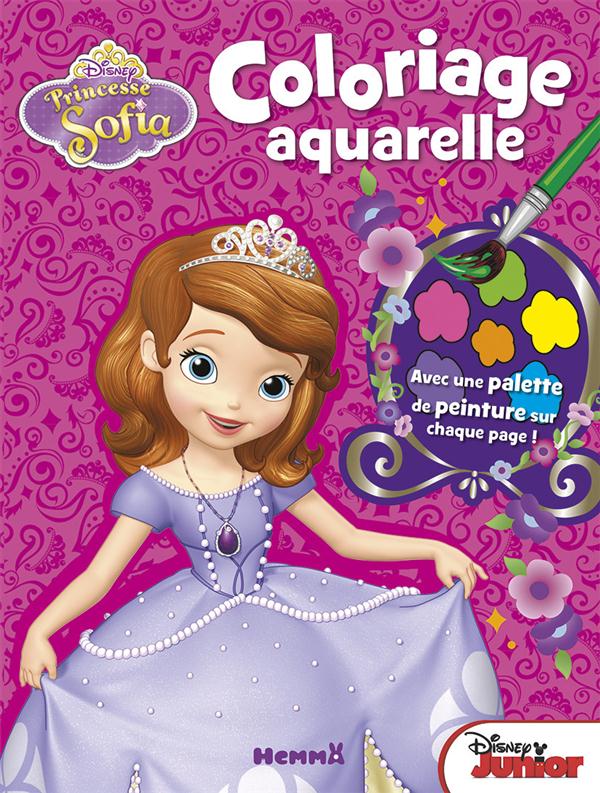 Princesse Sofia. Coloriage aquarelle