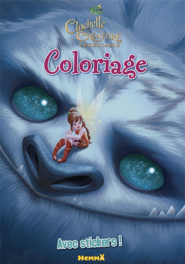 Coloriage Clochette et la créature légendaire. Avec stickers !
