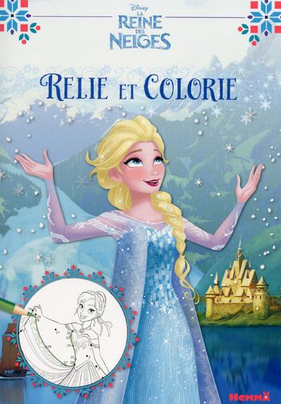 La reine des neiges. Relie et colorie