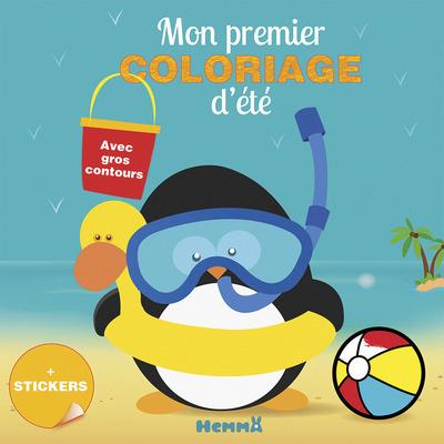 Mon premier coloriage d'été. Avec gros contours stickers