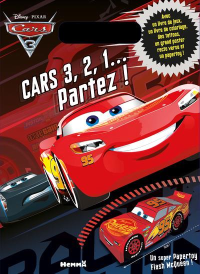Cars 3, 2, 1... Partez ! Avec un livre de jeux, un livre de coloriage, des tattoos, un grand poster