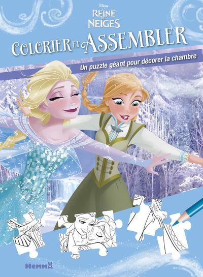 Colorier et assembler La Reine des Neiges. Un puzzle-poster géant pour décorer ta chambre