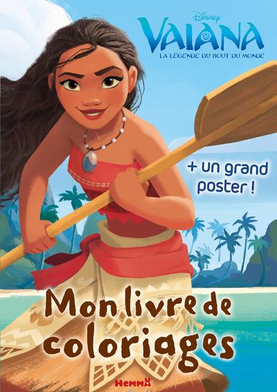 Mon livre de coloriage Vaiana, La légende du bout du monde. Un grand poster !