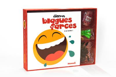 Mon coffret blagues et farces à se tordre ! Contient : 1 livre, 1 fausse araignée, de fausses crotte