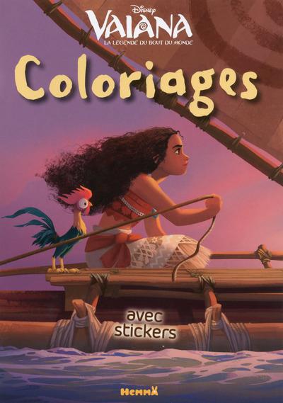 Vaiana coloriage avec stickers