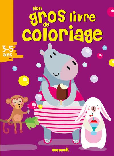 Mon gros livre de coloriage. Hippopotame