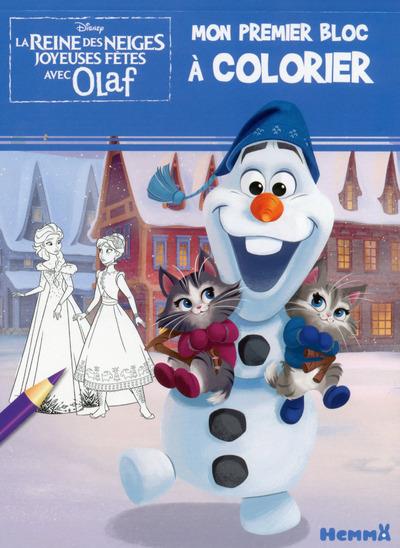 Mon premier bloc à colorier La Reine des neiges Joyeuses fêtes avec Olaf