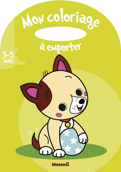 Mon coloriage à emporter. Chien-balle