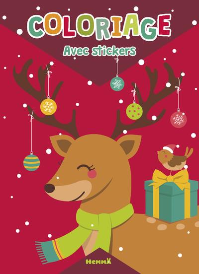 Coloriage avec stickers Renne