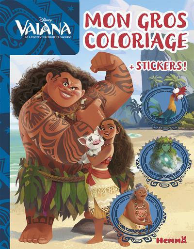 Mon gros coloriage Vaiana, la légende du bout du monde stickers !