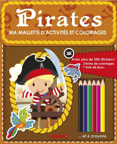 Pirates. Ma mallette d'activités et coloriages avec 6 crayons
