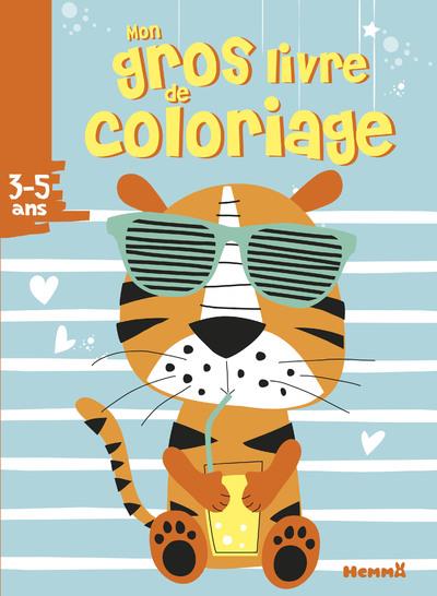 Mon gros livre de coloriage. Tigre avec lunettes