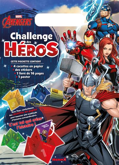 Avengers Challenge des héros. Avec 4 cocottes en papier, des stickers, 1 livre de 16 pages et 1 post