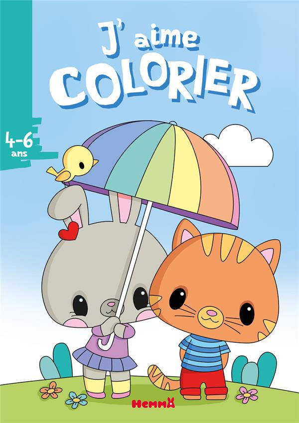 J'aime colorier Lapine et chat