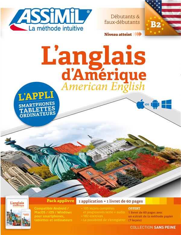 L'anglais d'Amérique. Pack applivre : 1 application 1 livret de 60 pages