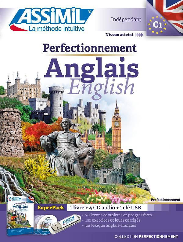 Superpack Perfectionnement Anglais. 1 livre 4 CD audio 1 clé USB