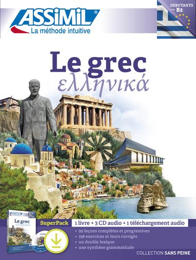 Le grec Débutants B2. SuperPack : 1 livre 3 CD 1 téléchargement audio