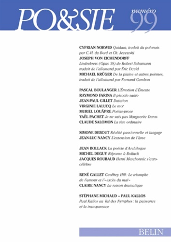 Po&sie N° 99