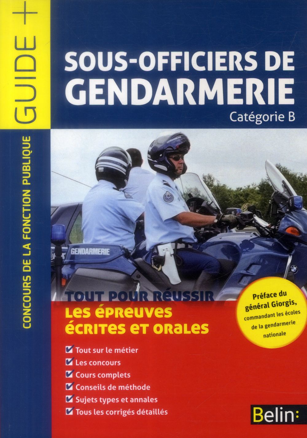 Sous-officiers de gendarmerie. Concours de la fonction publique Catégorie B