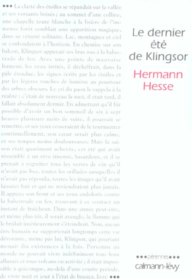 Le dernier été de Klingsor