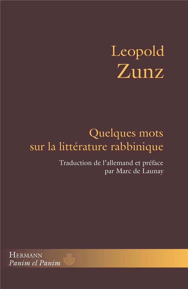 Quelques mots sur la littérature rabbinique