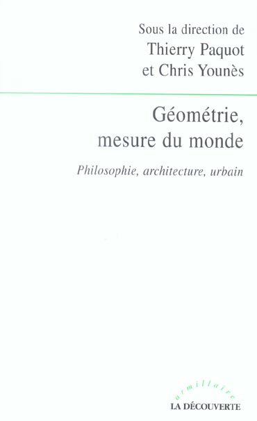 Géométrie, mesure du monde. Philosophie, architecture, urbain