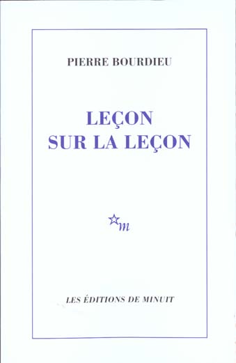 Leçon sur la leçon