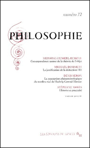 Philosophie N° 72