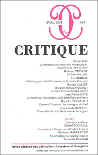 Critique N° 683 Avril 2004