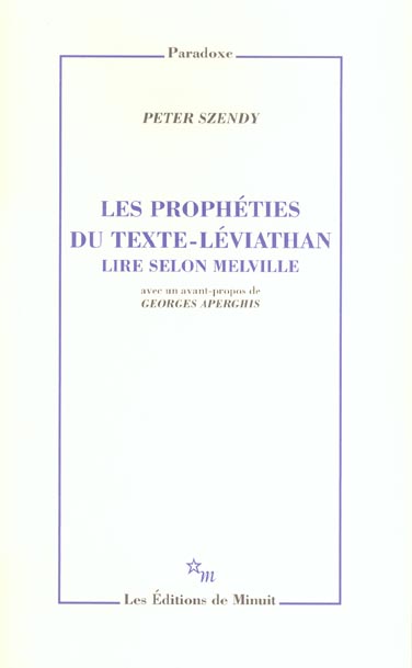 Les prophéties du texte-Léviathan. Lire selon Melville