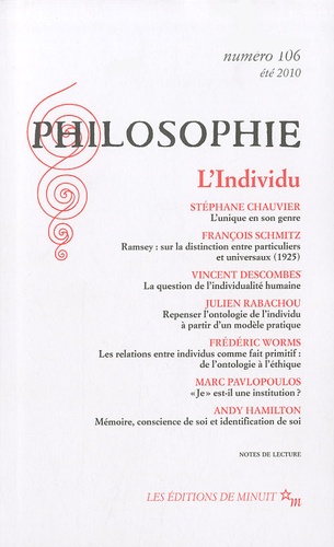 Philosophie N° 106 : L'Individu