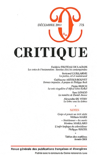 Critique N° 775