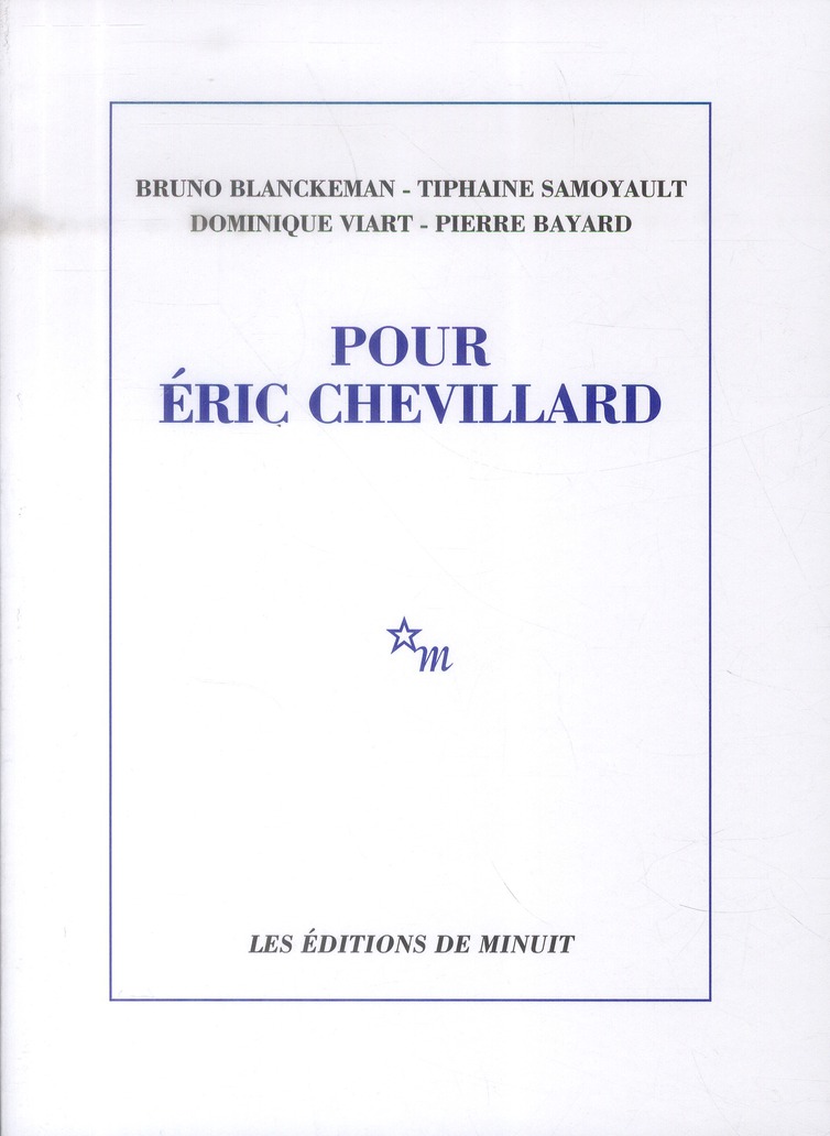 Pour Eric Chevillard