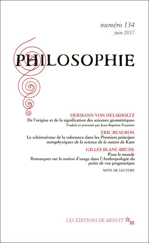 Philosophie N° 134, juin 2017
