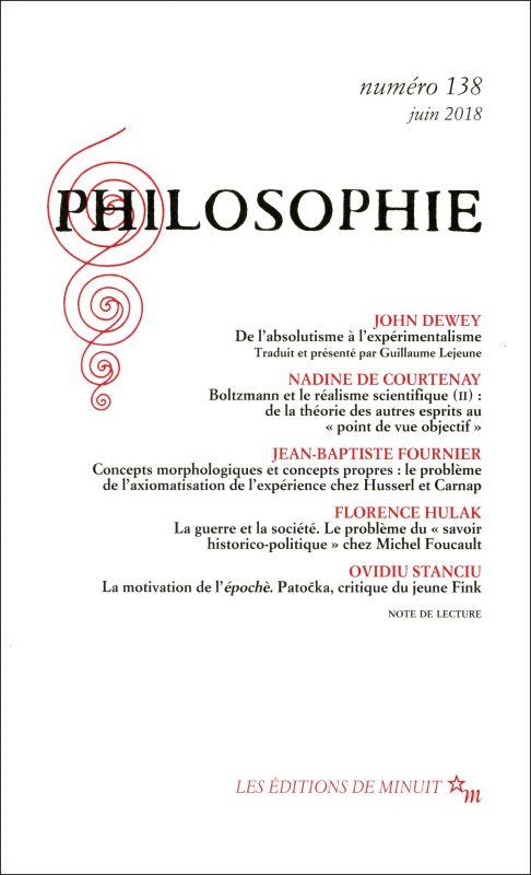 Philosophie N° 138, juin 2018