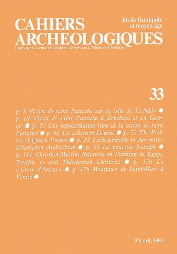 Cahiers archéologiques N° 33/1985