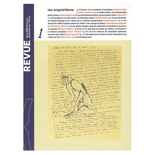 Revue de la Bibliothèque nationale de France N° 1/1999 : Les acquisitions