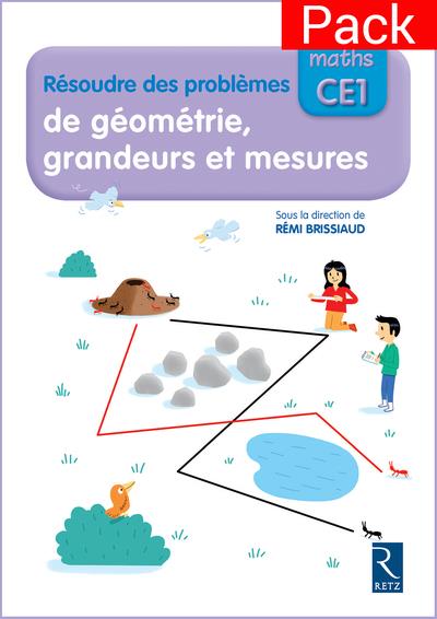 RESOUDRE DES PROBLEMES DE GEOMETRIE, GRANDEURS ET MESURES CE1 CAHIER - PACK 10