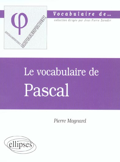 Le vocabulaire de Pascal